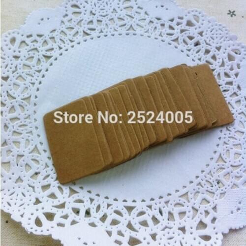 Free shipping in stock 2x3.3cm blank tag 350gsm craft paper/paper card hang label
