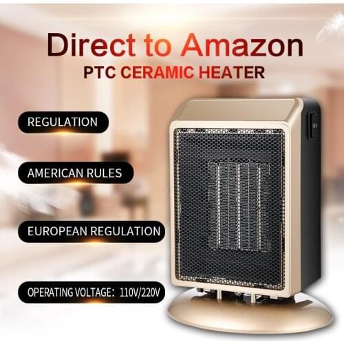 Home Desktop Heating Fan Fall Power Off Overheating Protection Automatic Thermostat Control Two Gears Adjustable Electric Heater