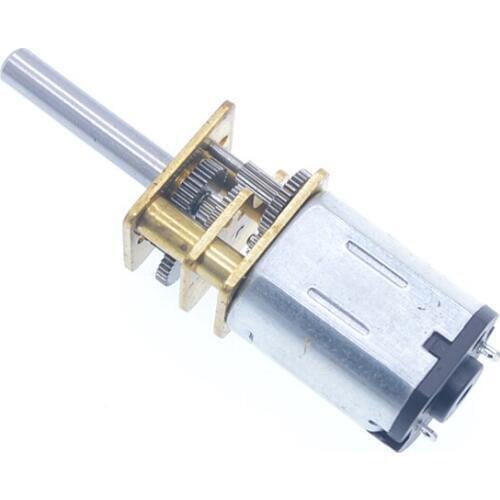 DC 3V 6V 12V Electric Gear Motor 15-600RPM Micro Speed Reduction Gear Motor N20 Mini Metal Gear Motor 20mm Shaft DC Motors