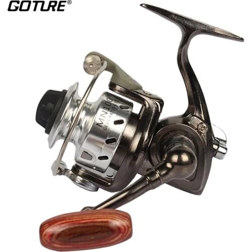 Goture Mini Fishing Reel Palm Size Metal Coil Ultra Light Small Spinning Reel For Ice Fishing Pen Rod Molinete carrete de pesca