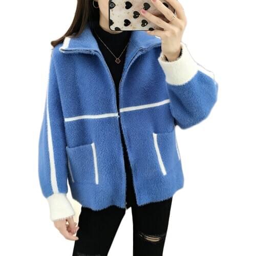 Youth Clothing for Women Shaggy Coat Fur Short Jacket Spring/Autumn Imitate Mink Cashmere Knitting Outerwear Quality Assurance