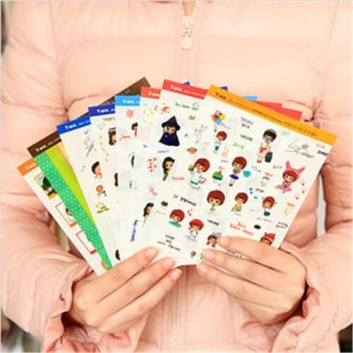 G214small ladys diary suit PVC Korean sticker diary Sticker Wholesale price office&school stationery Exquisite student supplies