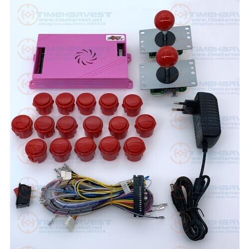 New 3188 in 1 Pandora Saga Box 12 game board DIY Arcade Kit 8 way joystick 30mm locking Push Button for 2 Playes Arcade Machine