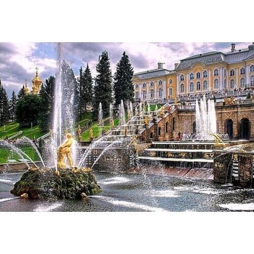 A3608 11CT/14CT/18CT/25CT/28CT oil street patterns Counted Cross Stitch DIY Cross Stitch Kits Embroidery Needlework Sets