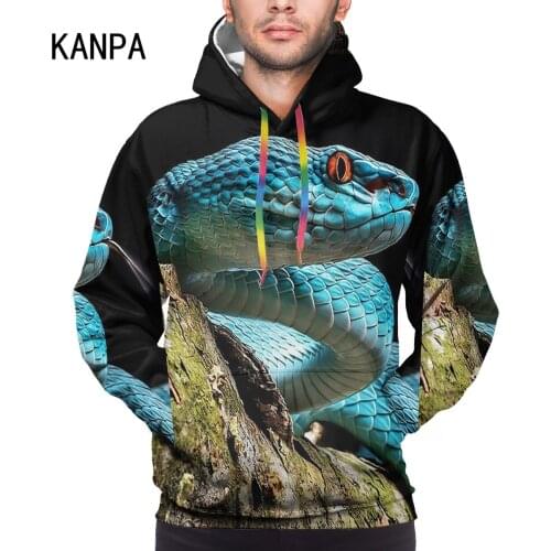 New Fashion 3D Print Hoodies Funny Unisex Hoodies snake python Wolf animal Print Pullover Sleeve Streetwear Sweatshirt Hoodies