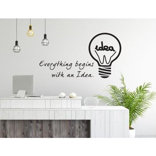 Office Wall Idea Art Inspiration Quote Team Work Wall Decal Business Office Decor Vinyl Sticker Waterproof Removable B024