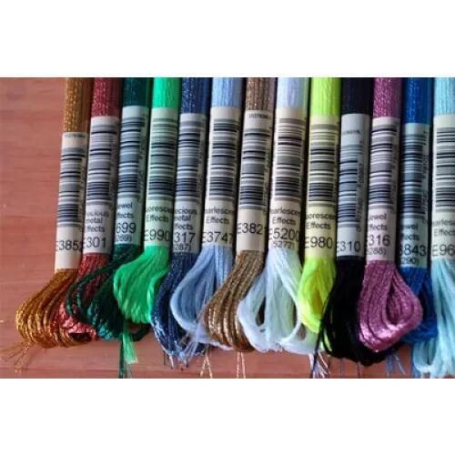 Oneroom 1pcs Pearlescent metallic thread E211 E746 E966 E818 E747 E967 E3747 cross stitch DMC floss embroidery DIY needlework