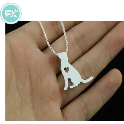 G.SKY (Buy One Get One More for Free) Labrador Retriever Dog Necklace Pet Lovers Pendant Jewelry Golden Colors Plated