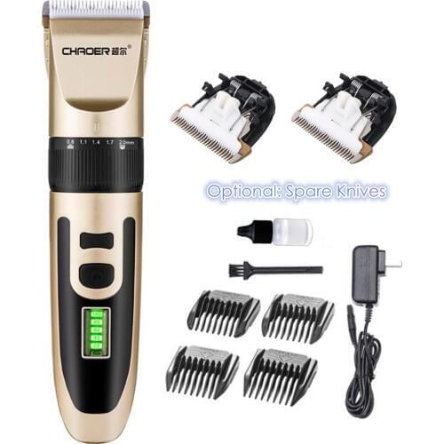 Professional Electric Hair Trimmer Rechargeable Hair Clipper Men Beard Shaver 18650 Lithium Battery Barber Hair Cutting Machine