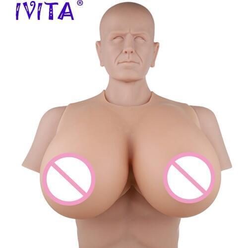 IVITA 13KG Realistic Silicone Breast Forms Fake Boobs For Crossdressers Lifelike Soft Breasts Crosdresser Drag Queen Shemale