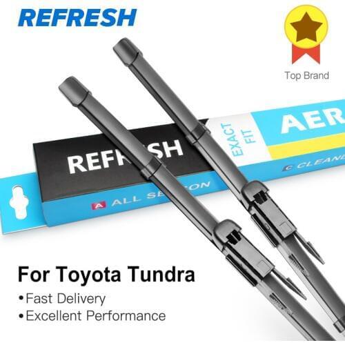REFRESH Wiper Blades for Toyota Tundra Fit Hook Arms/26"&22" Pinch Tab Arm 2001-2017