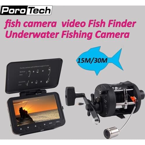 Fish Finder Underwater 4.3inch Monitor Fishing Camera with Wheel and Aluminum Box HD Wide Viewing Angle Well Inspection WF06A