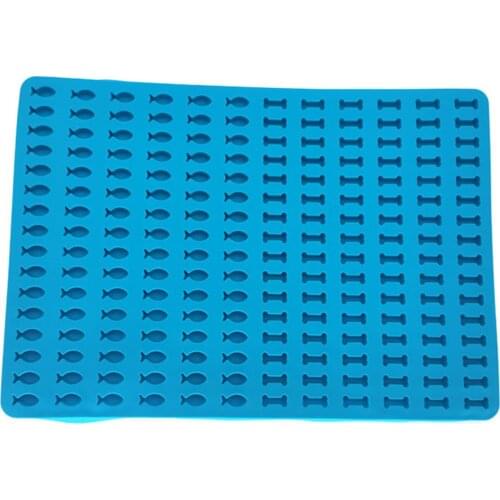 Pets Food Silicone Mold Bone Fish Shaped Silicone Molds Food Grade For Chocolate Candy Cake Pudding Jelly Dog Treats