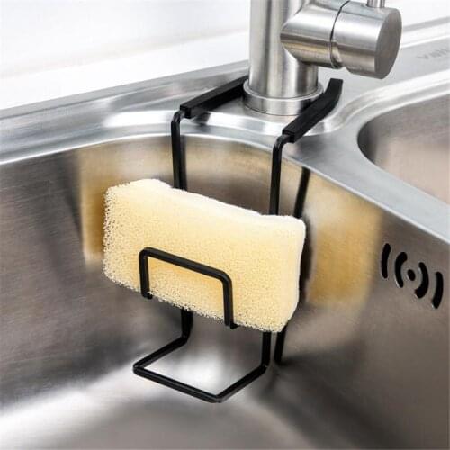 Hot Sale Sundries Storage Rack Double Sink Sponge Rack Bathroom Kitchen Metal Racks Holder Shelf Sucker Storage Rack Basket