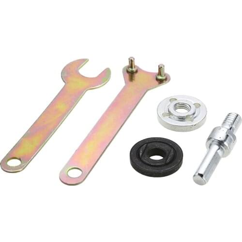 Angle Die Grinder Disc Holder Wrench Inner + Outer Nut Mandrel Spanner Adapter Tools Kit Power Tool Accessories