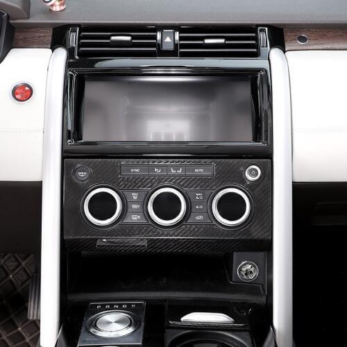 Real Carbon Fiber Car Interior Center Console Panel Cover Trim For Land Rover Discovery 5 LR5 2017 2018 Car Accessories