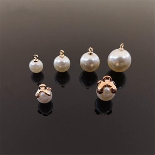 Fashion Imitation Pearl Charms Bijoux For Women Handmade Bracelet Earring Hair Accessories Apparel Pendant DIY Jewelry Findings