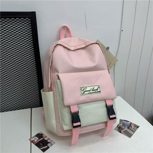 Female Pack High Quality Nylon Backpack Fashion Bagpack Shoulder Back Bag Simple Backpacks for Girls Portable Bookbag