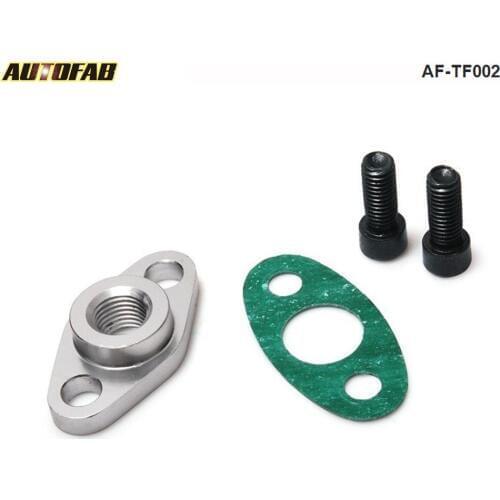 1/4 NPT Female Aluminum Oil Drain Turbo Flange T3 T4 T04 GT40 GT55 AF-TF002