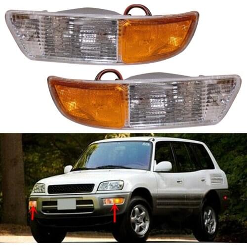 1 Pair Car Auto Front Bumper Fog Driving Light Replcement fit for Toyota RAV4 1998 1999 2000