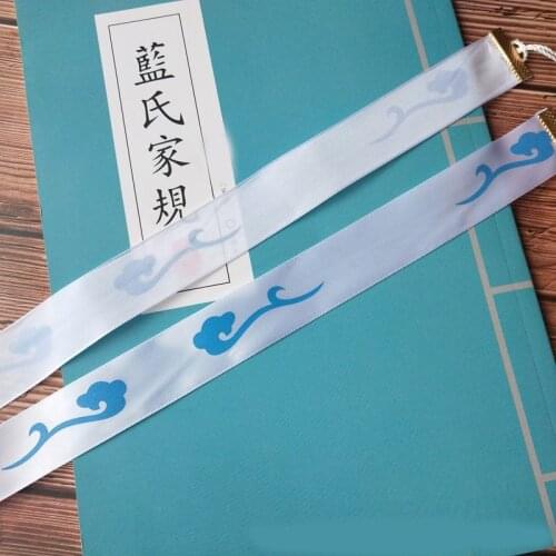 1pcs Grandmaster of Demonic Cultivation Lan Wangji Headband Hair Ribbon Tassel Hair Rope Cosplay Prop Decor for Boy Men Gift