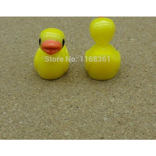 1pcs/lot resin solid yellow duck cartoon 15mm fairy garden gnome moss terrarium decor crafts bonsai home DIY A111-8