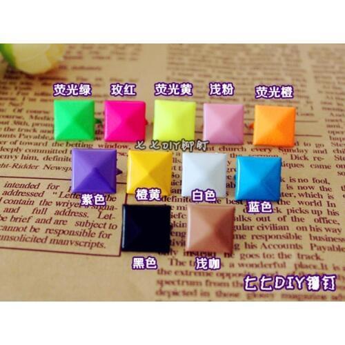 10 Mixed colorful 12mm DIY Rivets Spokes and studs for bags/shoes/garments