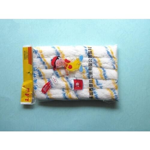 10 Pcs Yellow Stripe Pattern Plastic Core White Acrylic Paint Roller Cover Pads