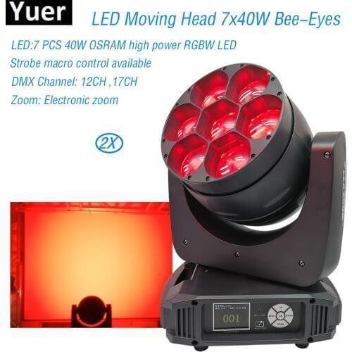 2Pcs/Lot Hot Sell 320W LED Moving Head Bee-Eyes DMX Stage Light Professional For Christmas Decorations DJ Disco Stage Lighting