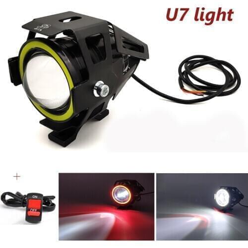 2Pcs Motorcycle Headlights Front Spotlight 12V U7 LED Light Fog Lamp For Benelli leoncino 500 trk 502 hyosung gt650r Moto Part