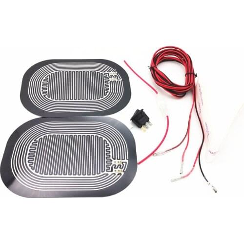 2pieces Glass Heating Demister Pads Car Side Mirror Heater Defogger Custom w/ Switch