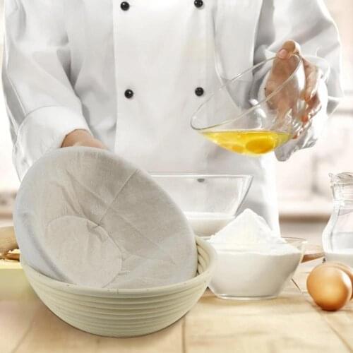 9 Inch Round Dough Basket Cover Breathable Basket Cloth Liner Cotton Flax Banneton Proofing Bread Basket Cloth Baking supplies