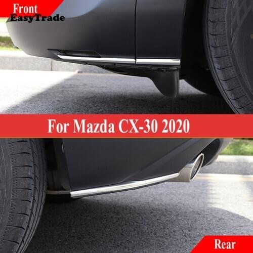For Mazda CX30 Accessories 2020 2021 Stainless Steel Car Front Rear Corner Protection Strips Trim Bumper Corner Protection Trim