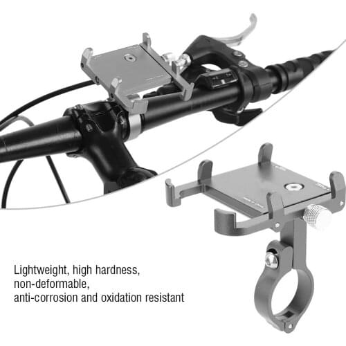 Aluminum Alloy Universal Bicycle Mobile Phone Holder Motorcycle Bike Handlebar Stand Mount Bracket Mount Phone Holder