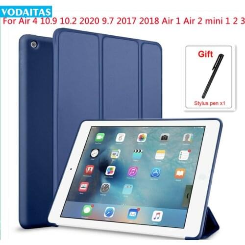 For iPad air 1 2 9.7 2017 2018 Case Silicone Soft Back Smart Cover Funda Case for iPad A1474 A1475 9.7 5th 6th Case Coque Capa