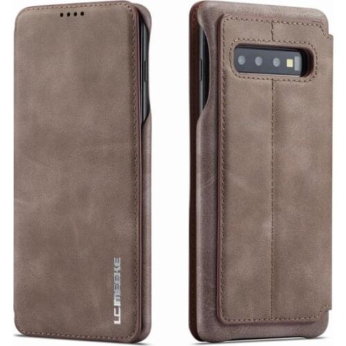 Phone CaseS For Samsung Galaxy S10 E Plus Matte Leather Flip Cover For Samsung S10 5G Luxury Magnetic Case Galaxy S 10