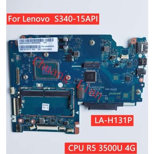For Lenovo ideapad S340-15API Laptop Motherboard EL432/EL532 LA-H131P with CPU R5 3500U 4G 100% Fully Tested