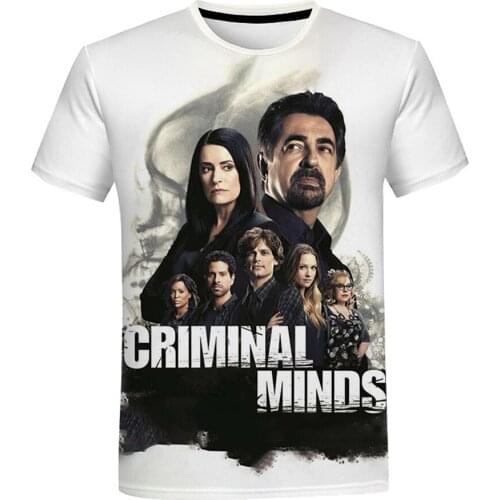 TV Series Criminal Minds 3D Printed T-Shirt Unisex Horror Fashion Comfortable Short Sleeved O-Neck Graphic Hip Hop Harajuku Tops