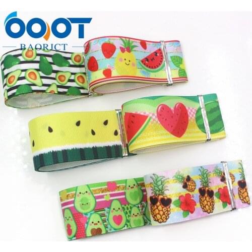 I-191015-2445,38mm,10yards,fruit Cartoon Thermal transfer Printed grosgrain Ribbons,Party decoration,Clothing DIY Materials