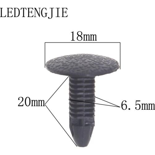 LEDTENGJIE Car Fastener Clip 100PCS Ceiling / Trunk / Engine Cover Clip Black YT-0789 for Hyundai Car Repair Clip
