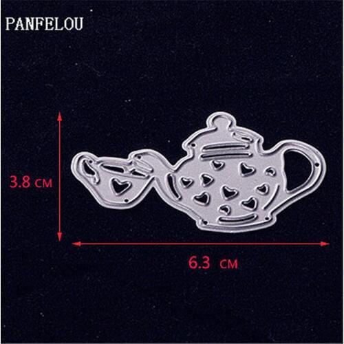 PANFELOU Metal craft The teapot paper die cutting dies for Scrapbooking/DIY Easter wedding Halloween cards
