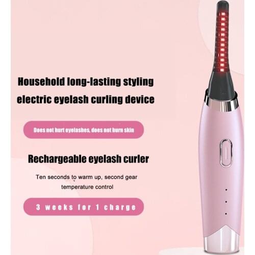 Mini Electric Heated Eyelash Curler Heated Eyelashes Makeup Eye Lashes Heated Eyelash Curler Applicator Long Lasting Beauty Tool