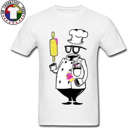 Man T Shirts Comics Invisible Baker Chef Picture Adult Tshirt Summer/Autumn Tops & Tees 100% Cotton No Glue Print Tee Shirts