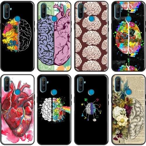 Human Organs Brain Soft For OPPO Realme 7 Pro 6 X7 X50 C11 C3 GT Case For OnePlus Nord 8T 7T 8 Pro Phone Cover