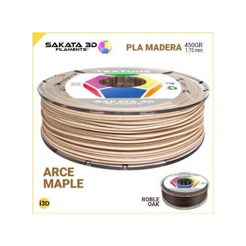 Filament PLA 850 Texture Wood Sakata 3D Wood 1,75mm 450 gr printer 3D Ender Creality Prusa EasyPrint made in Spain