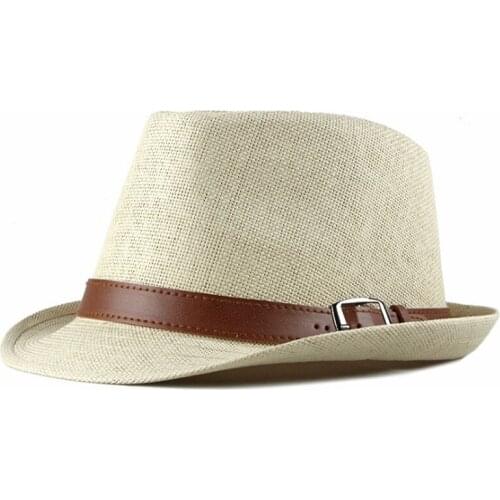 New Style Summer Mens Straw Hats Fashion Women Outdoor Bowler Hat Solid Color Bucket Caps Gentleman Jazz Sun Hat For Wholesale