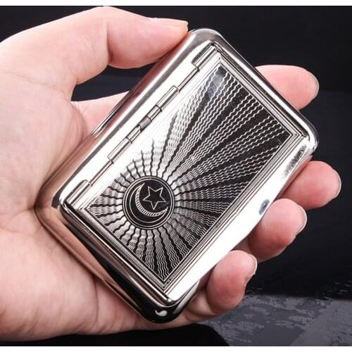 New 1pcs tin with paper holder Metal Container classically elegant Pipe tobacco box Case portable Cigarette Hokder Humidor B971