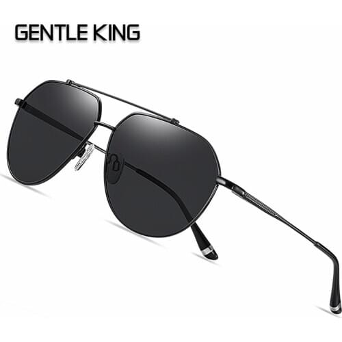 GENTLE KING Polarized Sunglasses Men Women Driver Shades Male Vintage Sun Glasses Men Spuare Mirror Summer UV400 Oculos