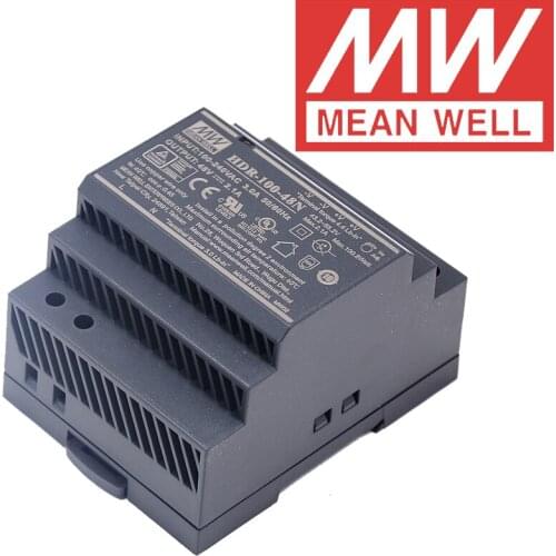 Original Mean Well HDR-100-48N meanwell 48V DC 2.1A 100.8W Ultra Slim Step Shape DIN Rail Power Supply