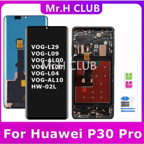 Original LCD For Huawei P30 Pro LCD Display Touch Screen Assembly 6.47" For Huawei P30Pro VOG-L29 L09 AL00 TL00 L04 AL10 HW-02L
